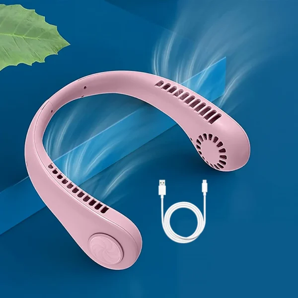 Portable Bladeless Neck Fan – 4000mAh Rechargeable USB Cooling Fan